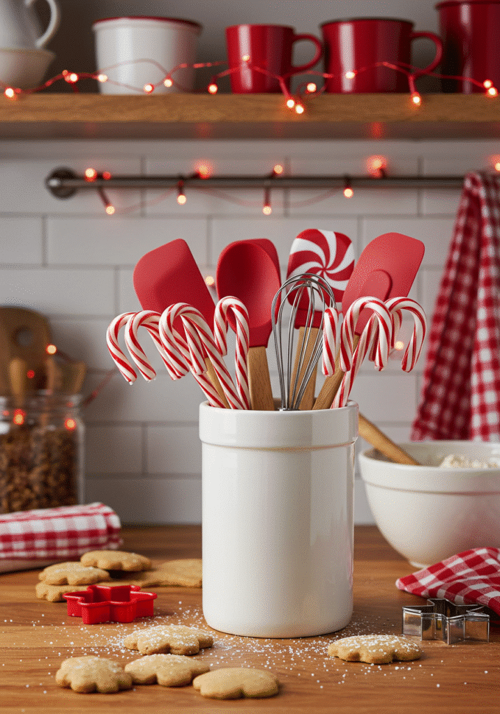 Candy Cane Utensil Jar