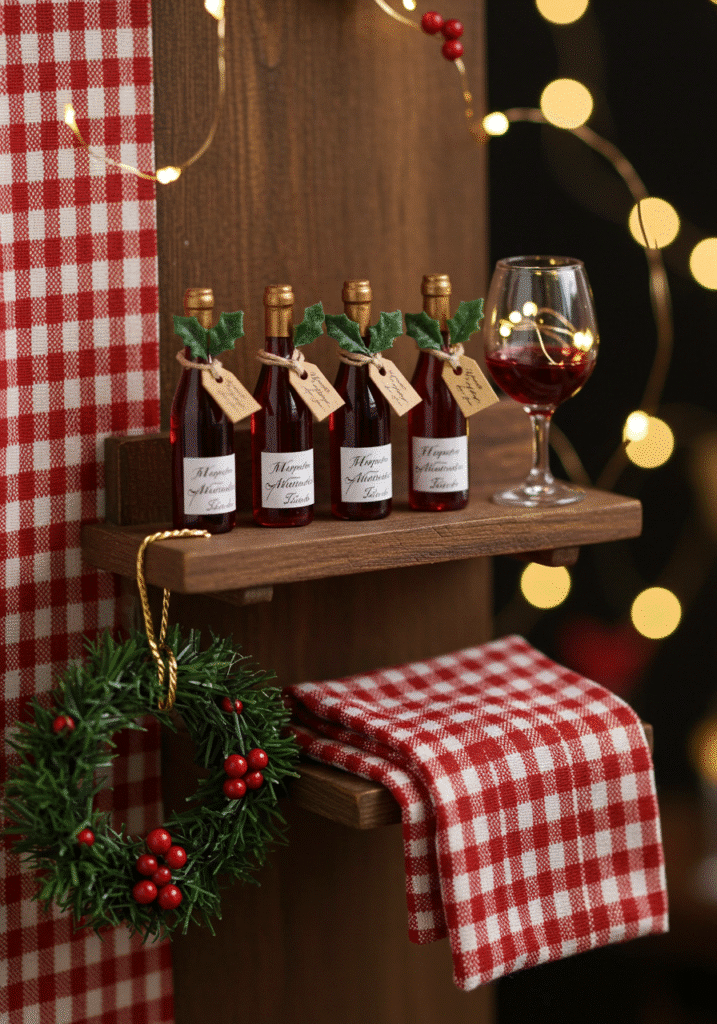 Floating Wine Shelf with Holly