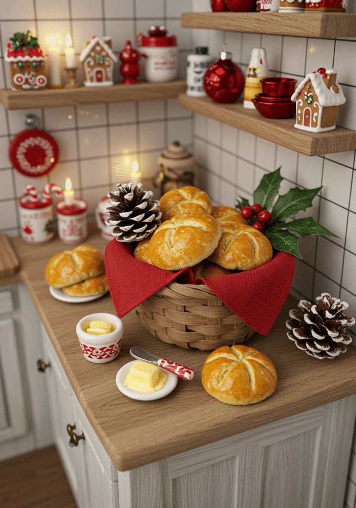 Bread Basket with a Pinecone