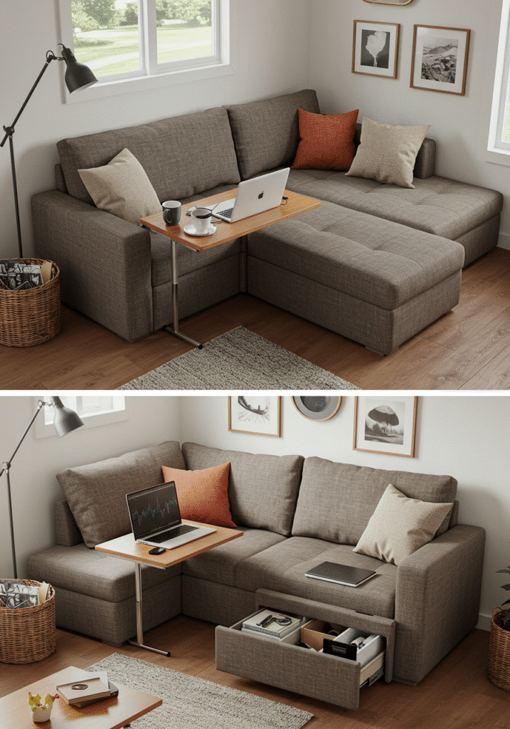 A Convertible Couch That Doubles as a Desk