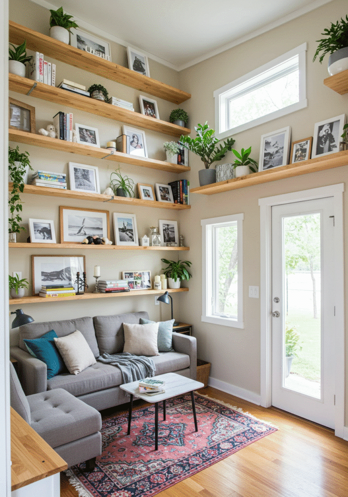 Floating Shelves Overhead