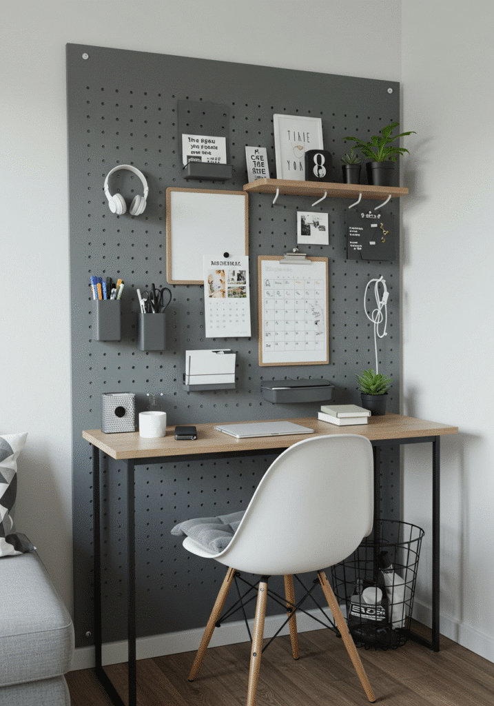 Magnetic and Pegboard Walls for Instant Organization