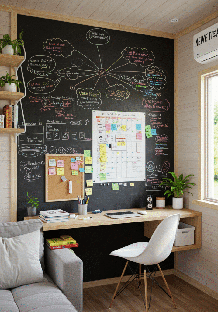 Add a Chalkboard or Whiteboard Wall for Brainstorming