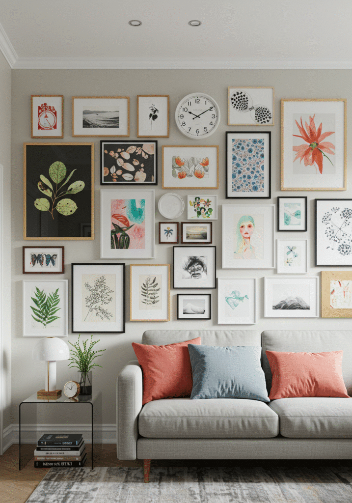 Use a Gallery Wall to Draw the Eye Up