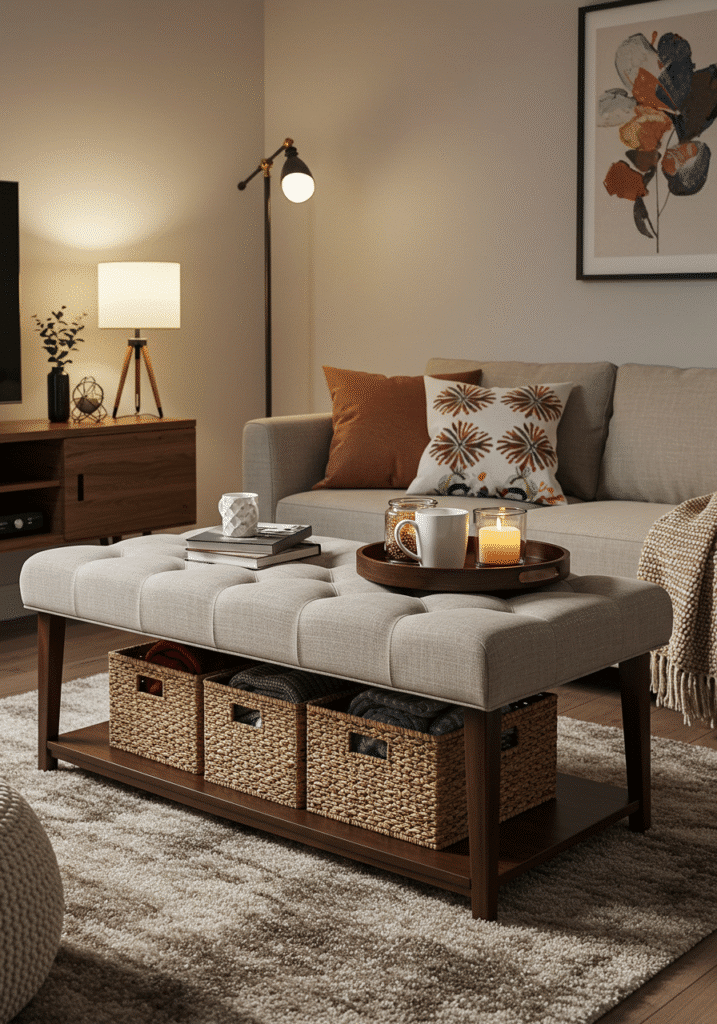 Use a Bench as a Coffee Table