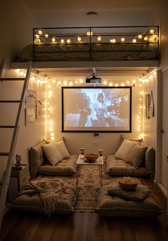 Mini Projector Wall for Netflix Nights