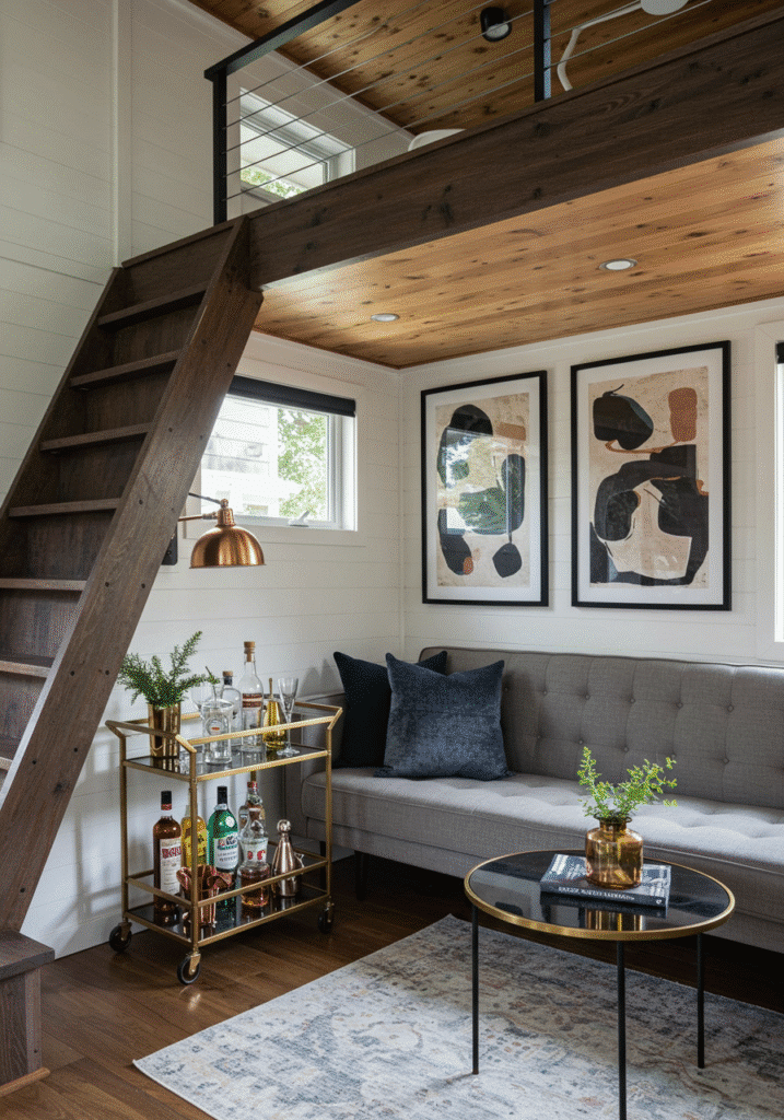 Tuck in a Rolling Bar Cart (Yes, You’re That Fancy)