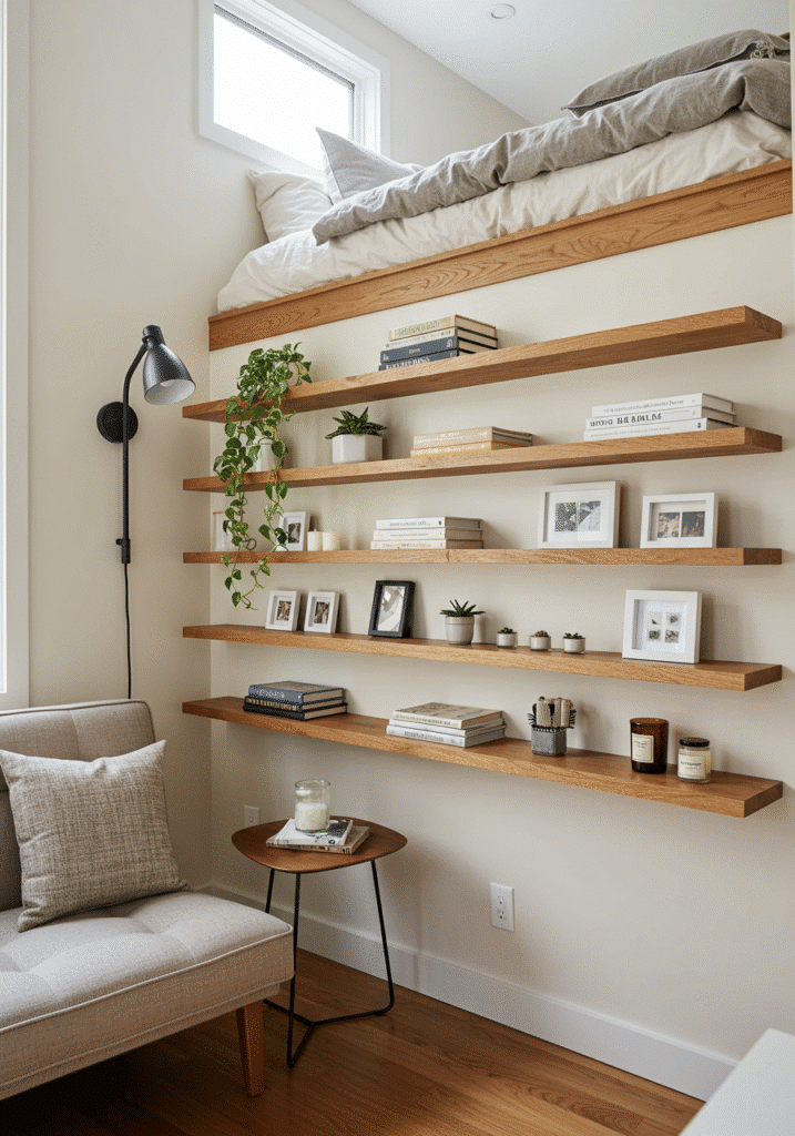 Install Floating Shelves (But Don't Overdo It)