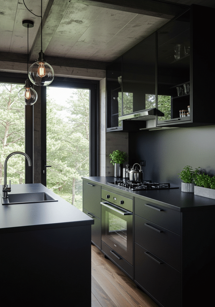 Glass, Steel, and Black