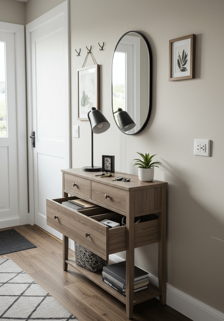 Narrow Console Tables with Drawers