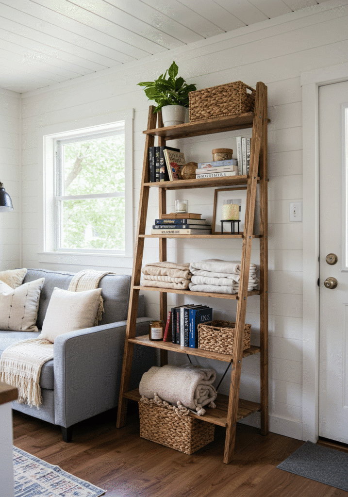 Ladder Shelves for Vertical Display and Storage